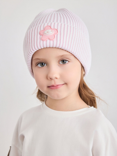 Шапка NOBLE PEOPLE Беби "Шеврон ПВХ" св.роз.