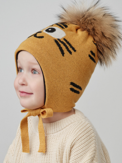 Шапка NOBLE PEOPLE, Беби "Тигр" горч.