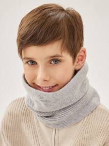 Снуд NOBLE PEOPLE  "Ластик 1х1", цвет св.сер.