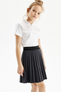 Блузка SILVER SPOON Трикотажная Короткий Рукав На Кнопках