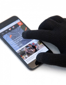 Перчатки детские NORVEG для сенсорных телефонов темно-синий