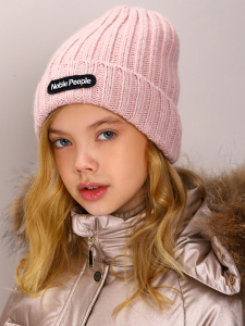 Шапка NOBLE PEOPLE цв.грязно-розовый