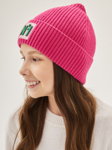 Шапка NOBLE PEOPLE, Классик "Ластик №1" цв.фукс.