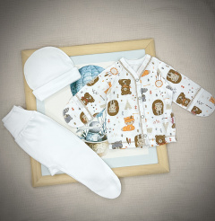 К-Кт: Кофточка, ползунки, шапочка Индейцы COTTON BABY