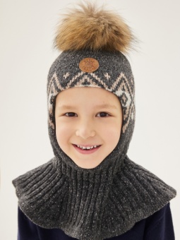 Шлем NOBLE PEOPLE,"Ромбы", цвет т.сер.