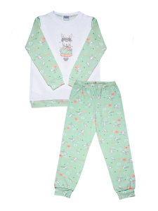 Пижама для девочки (футболка длинный рукав/брюки) ANDERSEN